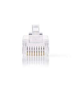 Nedis CCGB89300TP - Síťový Konektor CAT5 | RJ45 (8P8C) Zástrčka - 10 kusů | Průhledný