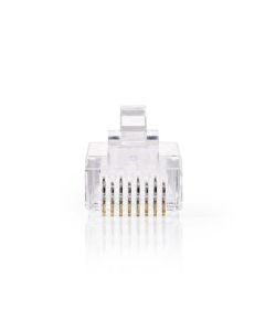 Nedis CCGB89304TP - Síťový Konektor CAT6 | RJ45 (8P8C) Zástrčka - 10 kusů | Průhledný