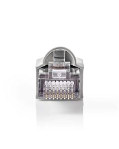 Nedis CCGB89350GY - Sada Síťových Konektorů CAT5 | RJ45 (8P8C) Zástrčka - Krytka Konektoru | 10 kusů | Šedá