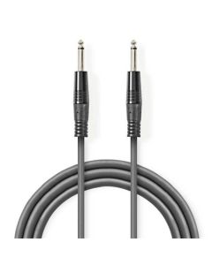 Nedis COTH23020GY50 - Vyvážený Audio Kabel | 6,35mm Zástrčka – 6,35mm Zástrčka | 5 m | Šedá barva