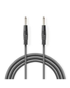 Nedis COTH23050GY30 - Monofonní Kabel k Reproduktoru | 6,35mm Zástrčka – 6,35mm Zástrčka | 3 m | Šedá barva