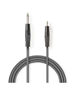 Nedis COTH23205GY30 - Stereofonní Audio Kabel | 6,35mm Zástrčka – 3,5mm Zástrčka | 3 m | Šedá barva