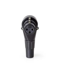 Nedis COTP15903BK - Konektor XLR | XLR 3pinová Zásuvka Úhlová | Černá barva