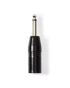 Nedis COTP15942BK - XLR Monofonní Adaptér | XLR 3pinová Zástrčka – 6,35mm Zástrčka | Černá barva