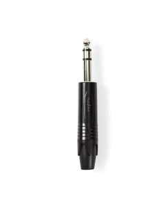 Nedis COTP23901BK - Stereofonní Audio Konektor | 6,35mm Zástrčka | Černá barva