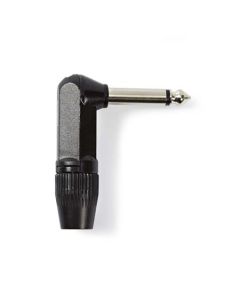 Nedis COTP23902BK - Monofonní Audio Konektor | 6,35 mm Úhlová Zástrčka | Černá barva
