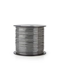 Nedis COTR15031GY100 - Pružný Kabel k Reproduktoru | 2x 2,5 mm2 | 100 m | Cívka | Šedá barva