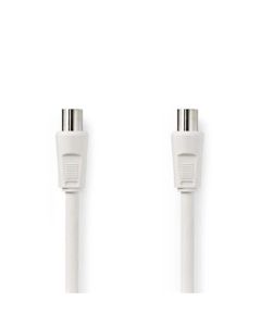 Nedis CSGB40000WT30 - Koaxiální Kabel 90 dB | IEC (Koaxiální) Zástrčka - IEC (Koaxiální) Zásuvka | 3 m | Bílá barva