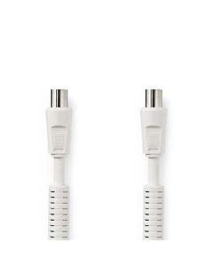 Nedis CSGB40010WT20 - Koaxiální Kabel 100 dB | IEC (Koaxiální) Zástrčka - IEC (Koaxiální) Zásuvka | 2 m | Bílá barva