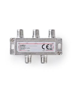 Nedis SSPL410ME - Satelitní F-Rozbočovač | Max. zisk 11,5 dB | 5–2 400 MHz | 4 výstupy