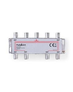 Nedis SSPL800ME - CATV F-Rozbočovač | Max. zisk 11 dB | 5–1 000 MHz | 8 Výstupů