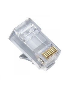 XtendLan Konektor UTP RJ45 CAT5e, drát, kulatý, 50µ