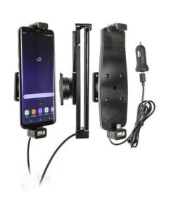 Brodit držák do auta na Samsung Galaxy S10+/S9+/S8+ a jiné, s pružinou,s nab. z cig.zapalovače/USB