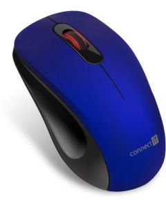 CONNECT IT "MUTE" bezdrátová optická tichá myš, USB, (+ 1x AA baterie zdarma), modrá