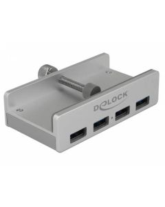 Delock Externí USB 3.0 Hub se 4 porty s pojistným šroubem