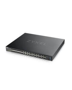 Zyxel XS3800-28, 28-port 10GbE L2+ Switch, MultiGig, 12x 10G Copper, 8x 10G dual pers., 8x 10G SFP+. Dual PSU