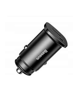 Baseus Rychlonabíječka do auta USB/USB-C QC 30W černá