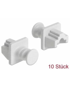 Delock Prachová záslepka pro RJ45 samice 10 kusu bílá