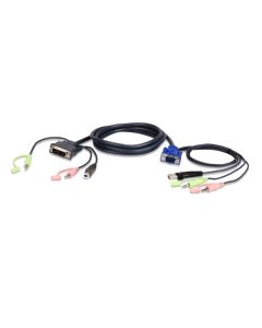 3M USB VGA to DVI-A KVM Cable with Audio