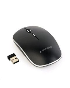 Gembird Myš MUSW-4B-01, černá, bezdrátová, USB nano receiver