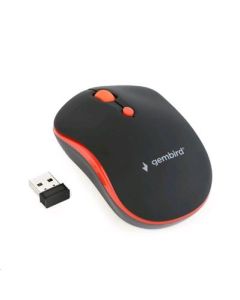 Gembird Myš MUSW-4B-03-R, černo-červená, bezdrátová, USB nano receiver