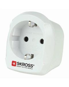 Skross SKR1500230E - Cestovní Adaptér Evropa na UK Zemněný