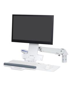 ERGOTRON StyleView® Sit-Stand Combo Arm (white),nástěnný držák do lišty LCD, klávesnice+ myš,sklopný, bílá