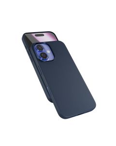 Epico Mag+ kožený kryt iPhone 16 - modrá