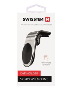 SWISSTEN MAGNETICKÝ DRŽÁK DO VENTILACE AUTA EASY MOUNT SILVER