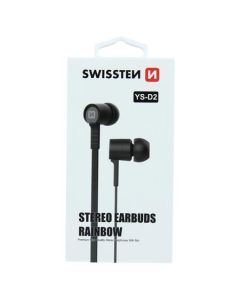 SWISSTEN SLUCHÁTKA EARBUDS RAINBOW YS-D2 ČERNÉ
