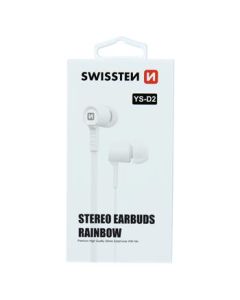 SWISSTEN SLUCHÁTKA EARBUDS RAINBOW YS-D2 BÍLÉ