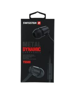 SWISSTEN SLUCHÁTKA EARBUDS DYNAMIC YS500 ČERNÉ