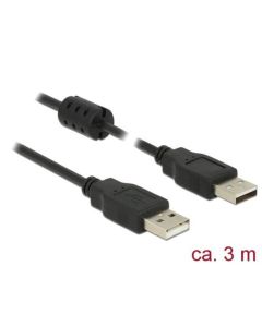 Delock Kabel USB 2.0 Typ-A samec > USB 2.0 Typ-A samec 3,0 m černý