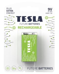 TESLA RECHARGEABLE+ nabíjecí baterie 9V Ni-MH 250mAh 9V (HR9V, blister) 1 ks