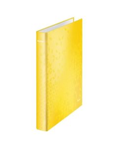 4kroužkový pořadač Leitz WOW - A4, 4 cm, žlutý