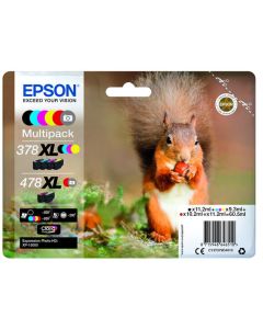 EPSON cartridge T379D (black/cyan/yellow/magenta/red/grey) multipack XL (veverka)