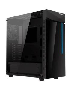 GIGABYTE skrín case GB-C200G, RGB Lighting, bez zdroje, transparentní bok, Mid tower 