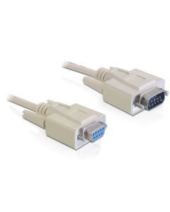 Delock sériový kabel RS-232 Sub-D9 samec > RS-232 Sub-D9 samice, 1m, prodlužovací