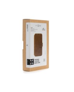 Kožené pouzdro typu kniha FIXED ProFit pro Apple iPhone 15 Pro, hnědé