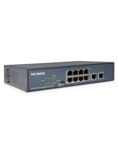 DIGITUS 8 Port Fast Etherent PoE Switch + 2 Uplinks