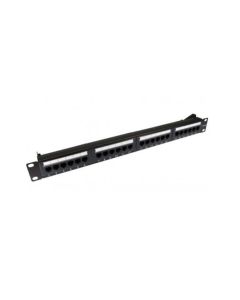 OPTIX UTP Patch panel Cat.6, 24 port, 1U, black, Certifikován