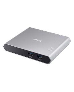 Aten 2-Port USB-C Dock Switch with Power Pass-through