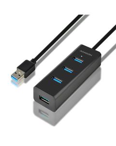 AXAGON HUE-S2BL, 4x USB3.0 CHARGING hub 1.2m kabel, micro USB nap. konektor