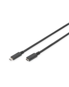 Digitus Prodlužovací kabel USB C na C samec/samice 2m, 3A, 480 MB, verze 2.0, bl