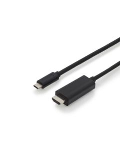 Digitus kabelový převodníkl USB typu C na HDMI 2,0 m, 4K/60Hz, 18 GB, CE, bl, zlacené konektory