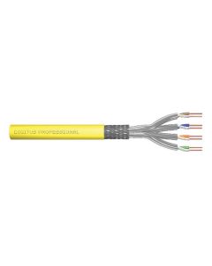 DIGITUS Instalační kabel CAT 7A S-FTP, 1500 MHz Dca, AWG 22/1, kroužek 100 m, SX, žlutá