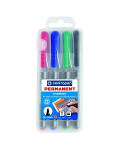Permanentní popisovač Centropen 2846, sada 4 barev