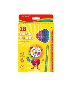 Pastelky KEYROAD trojhranné 18 ks