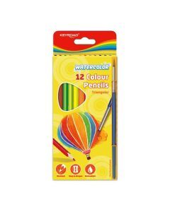 Akvarelové pastelky KEYROAD trojhranné 12 ks