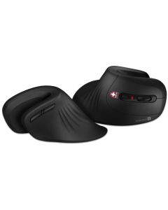 CONNECT IT FOR HEALTH ergonomická vertikální myš, (+ 1x AA baterie zdarma), bezdrátová, ČERNÁ